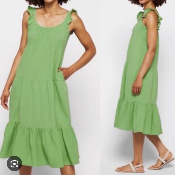 Marine Layer Green Tiered Sundress - Picture 3 of 3